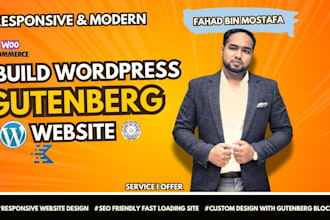 build responsive wordpress blog website with gutenberg kadence blocks
