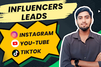 find best instagram, tiktok, youtube influencer email lists