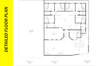 draw architectural blueprints, 2d floor plans in autocad dwg