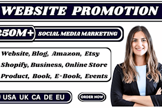 properly marketing for website, blog, amazon product, book on social media