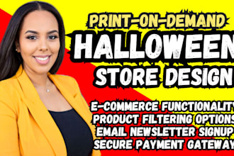 halloween print on demand store halloween shopify store halloween website