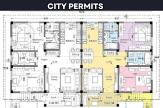 be your city permit drawings architect for house plan, deck, garage, patio, shed