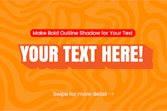 make bold outline shadow for your text or logo