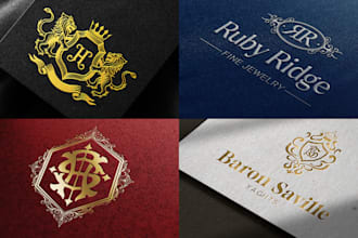 design a heraldic and luxury modern logo