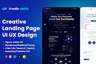 do figma landing page design and website development