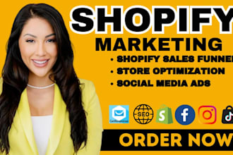 do  social media marketing manage or promote shopify facebook ads, tiktok shop
