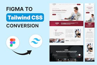 convert figma to tailwind CSS with mobile responsive