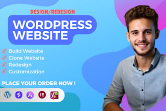 design, redesign, clone, build, rebuild wordpress, wordpress website development