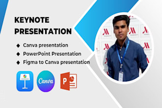 create keynote presentation and canva presentation