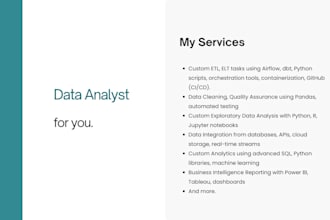 be your data analyst