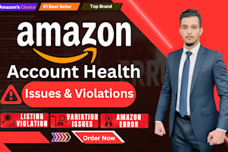 fix amazon listing issues , violations , errors and account health issues
