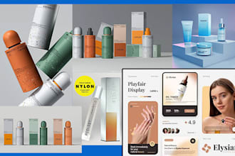 do cosmetic packaging, cosmetic design, 3d cosmetic animation, cosmetic website