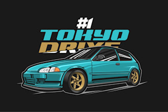 make cartoon cars and automotive illustration art