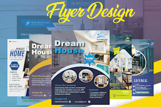 creative real estate flyer, party flyer, corporate flyer, food flyer