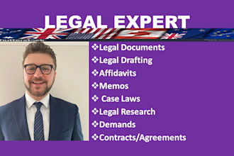 do legal drafting, contracts, agreements, research, motions, case laws, briefs