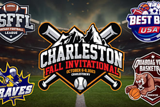 design sports logo for team, event, league, tournament, competition and other