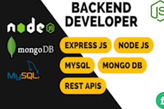 be your backend developer using node js, express and mongodb