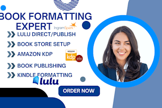 setup lulu direct publish d2d amazon kindle kdp kpf epub canva ebook formatting
