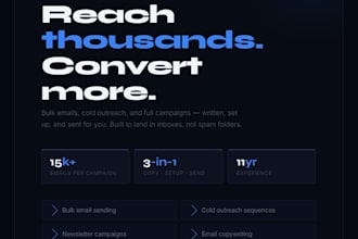 send bulk emails, email marketing campaigns and cold outreach