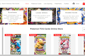 trading card shopify store pokémon website game card website pokémon store