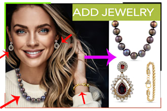 do put jewelry, jewelry retouch, and add jewelry on models quickly