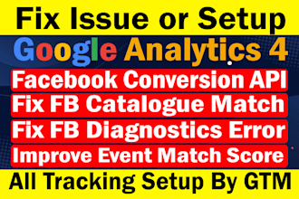 fix facebook pixel, ga4, gads issue, ga4 ecommerce tracking, google analytics 4