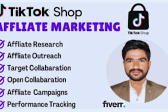 help you in tiktok shop affiliate marketing and manage tiktok shop