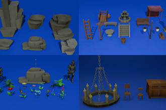 model 3d stylized game ready assets