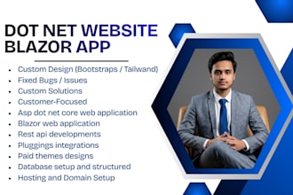 develop asp dot net mvc website or blazor webapp in c sharp visual studio
