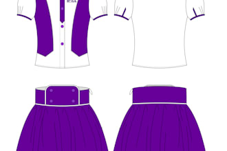 fashion technical sketch illustration for clothes , garment