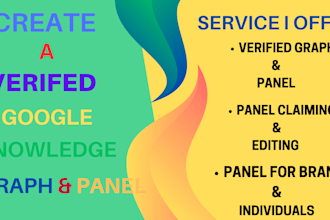 make a google knowledge panel, knowledge graph and g0ogle panel