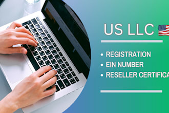 register US llc and get you ein number and sales tax reg