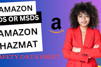 create safety data sheet or sds or msds for amazon hazmat