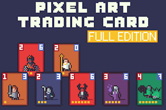 create a custom pixel art trading card