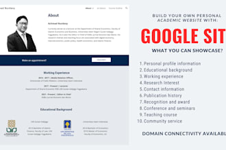 create your personal academic website using google site