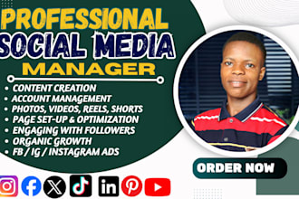 be your social media manager, instagram marketing tiktok post, content creator