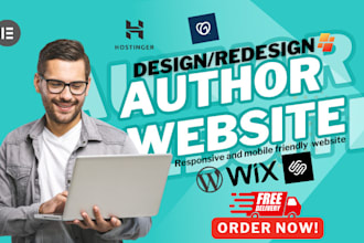 design author website redesign book author website ebook website portfolio site