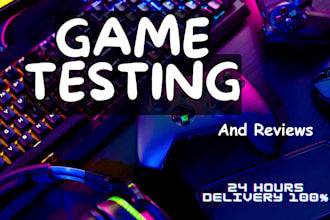 test and review your games as a pro game tester