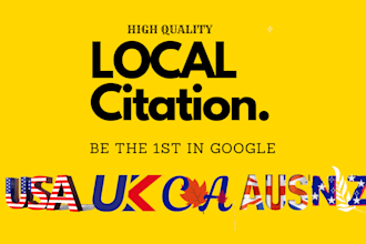 manually create USA,UK,ca,aus,nz local citations or directory listings