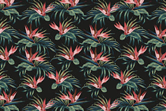 create floral seamless pattern