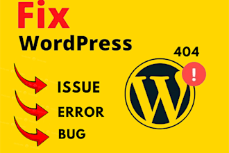 fix 301, 404 errors, broken links, technical issues for any website