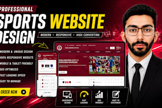 develop a sports club website for basketball, football, and soccer academy 2025