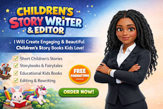 ghostwrite unique children story book kids moral as children book writer