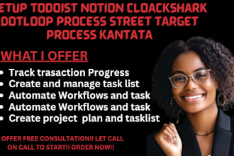 setup todoist notion cloackshark dotloop process street target process kantata