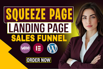 wordpress landing page, squeeze page or sales funnel