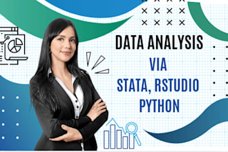 do  data analysis through rstudio, stata and python