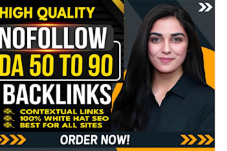 do high da 50 to 90 SEO nofollow backlinks pro link building for google ranking