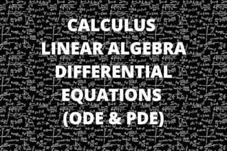 help in calculus, maths and linear algebra