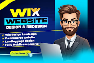 build wix website design or wix website redesign wix landing page