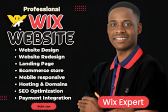 develop wix website design wix website redesign wix landing page wix ecommerce